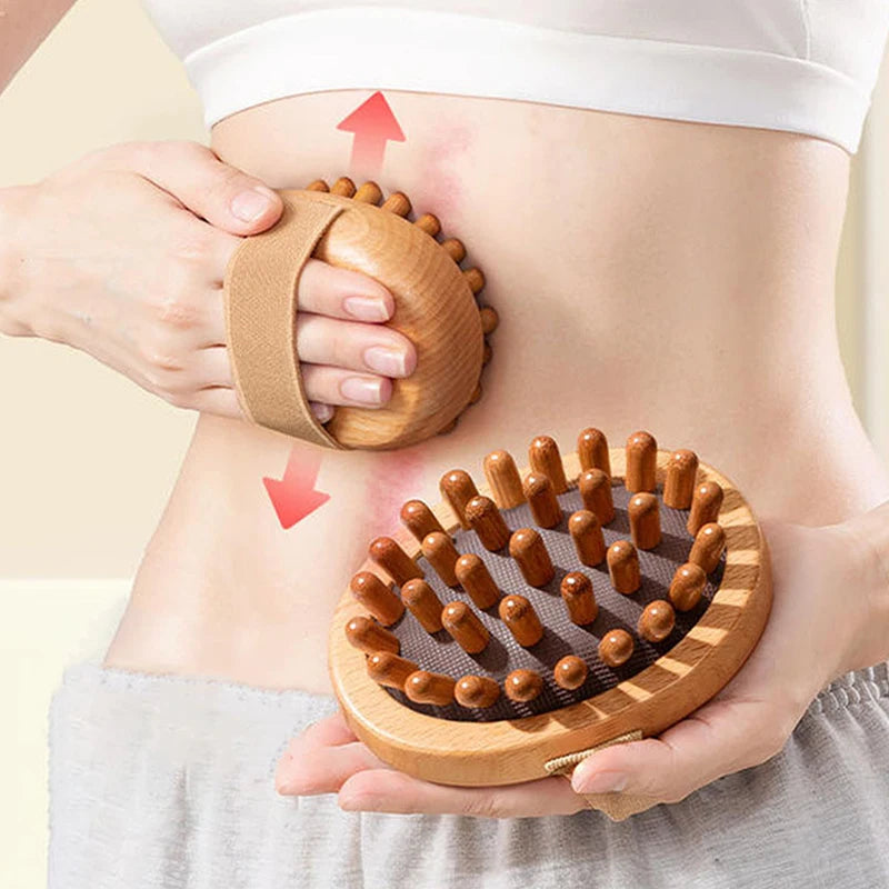 Brosse Anti-Cellulite en Bois – Massage Drainant & Peau Plus Lisse