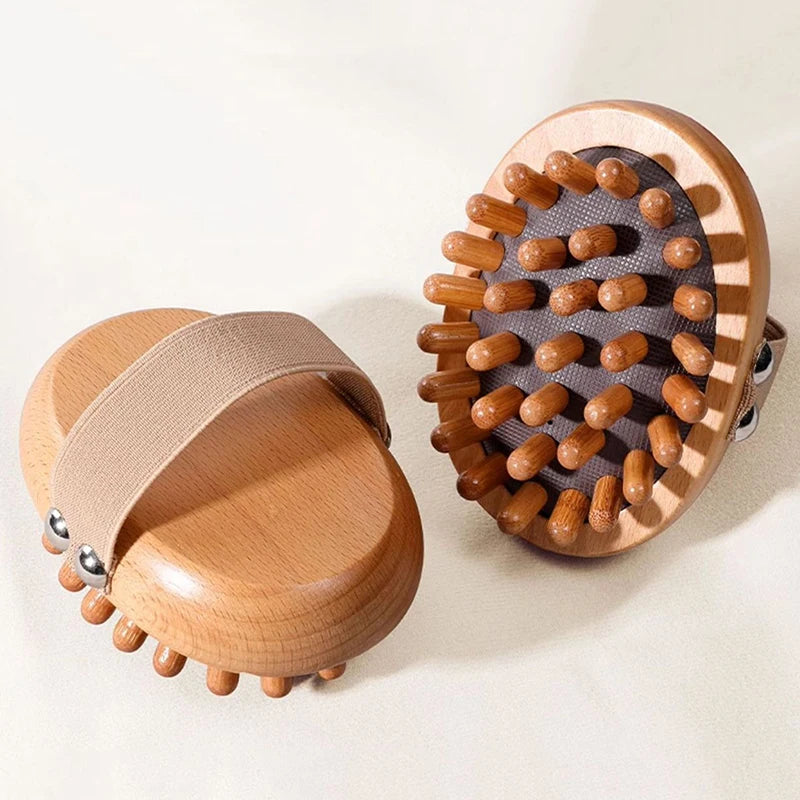 Brosse Anti-Cellulite en Bois – Massage Drainant & Peau Plus Lisse